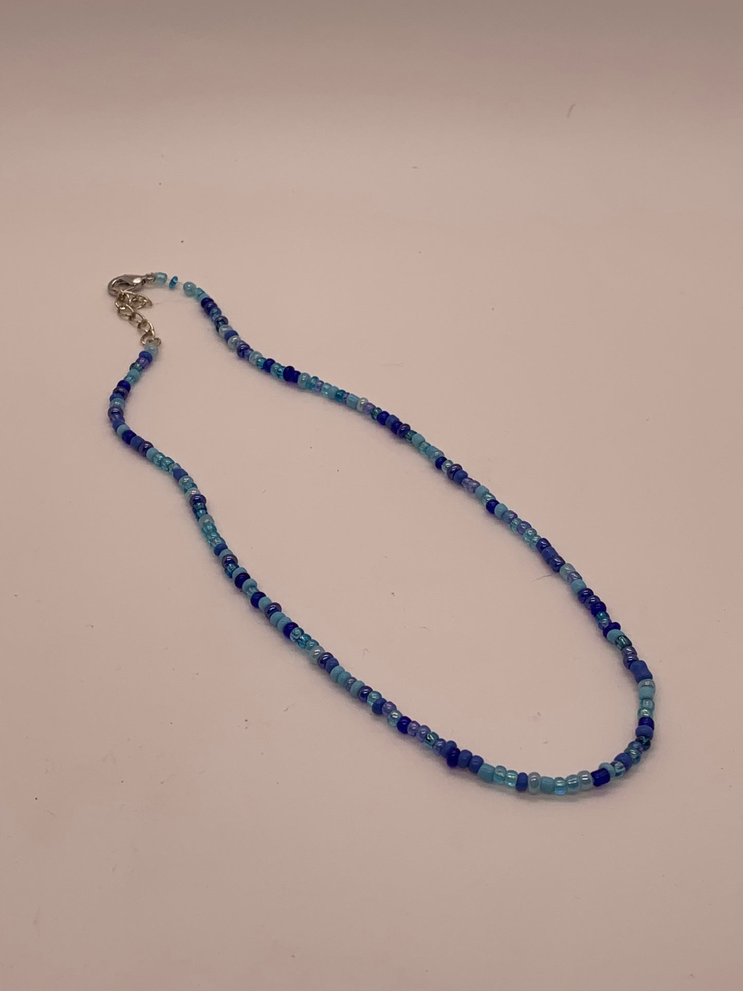 Seed Bead Choker Necklace | Ocean Blue