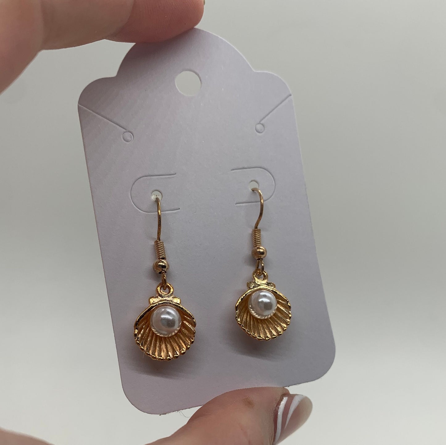 Pearl Shell Earrings | Rose Gold