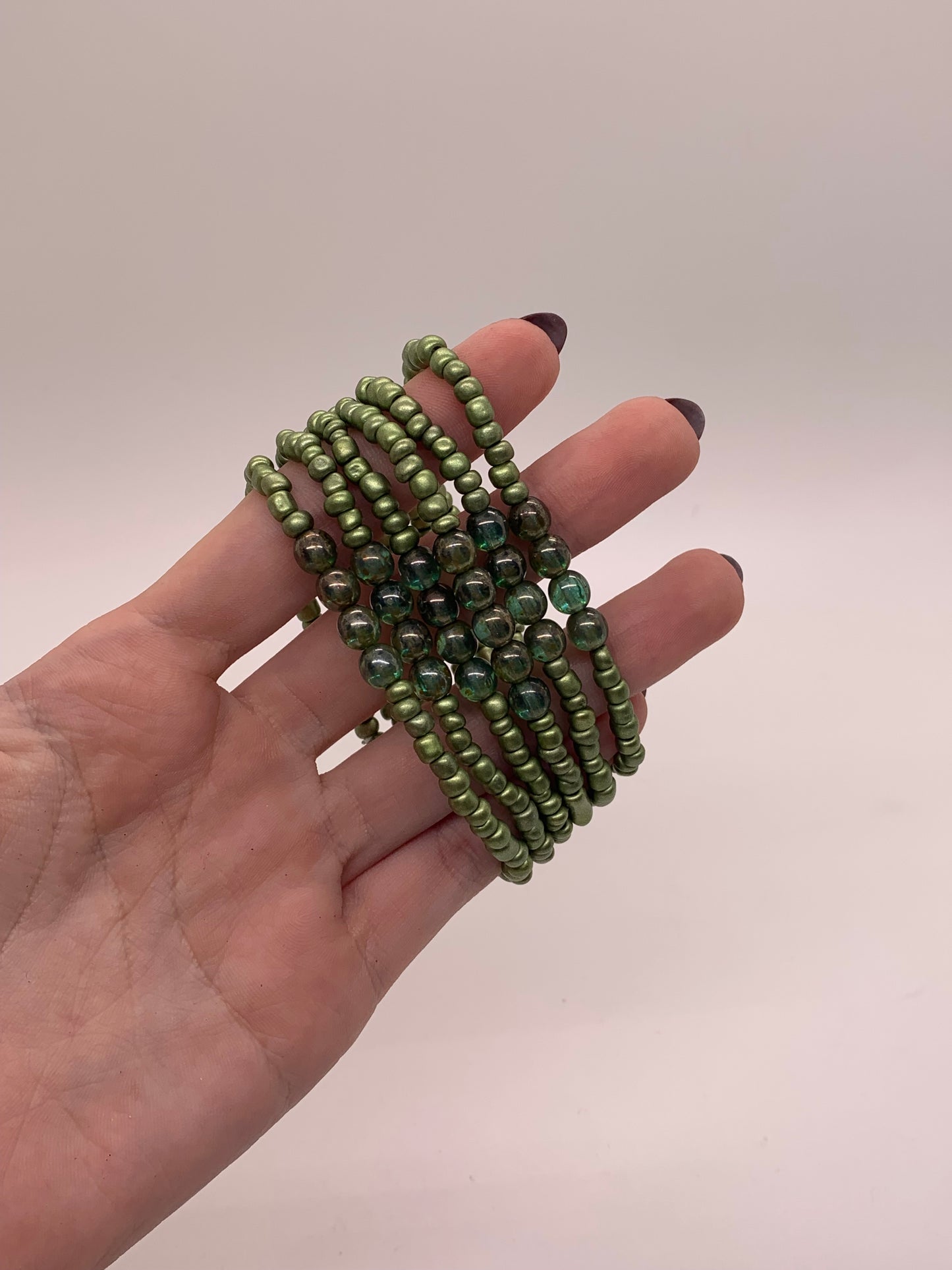 Glass Bead Bracelet | Green