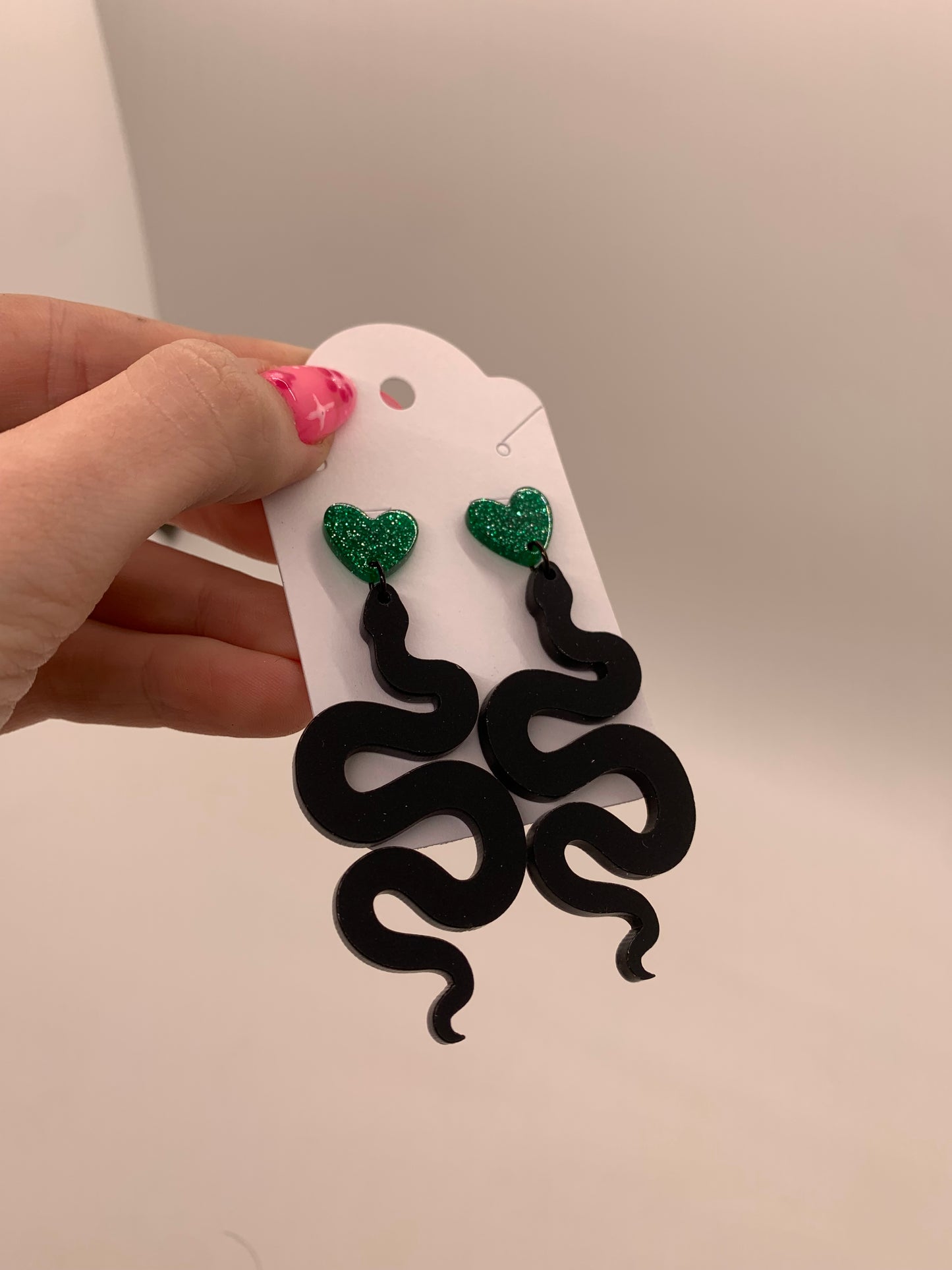 Love & Snakes Earrings | Green & Black