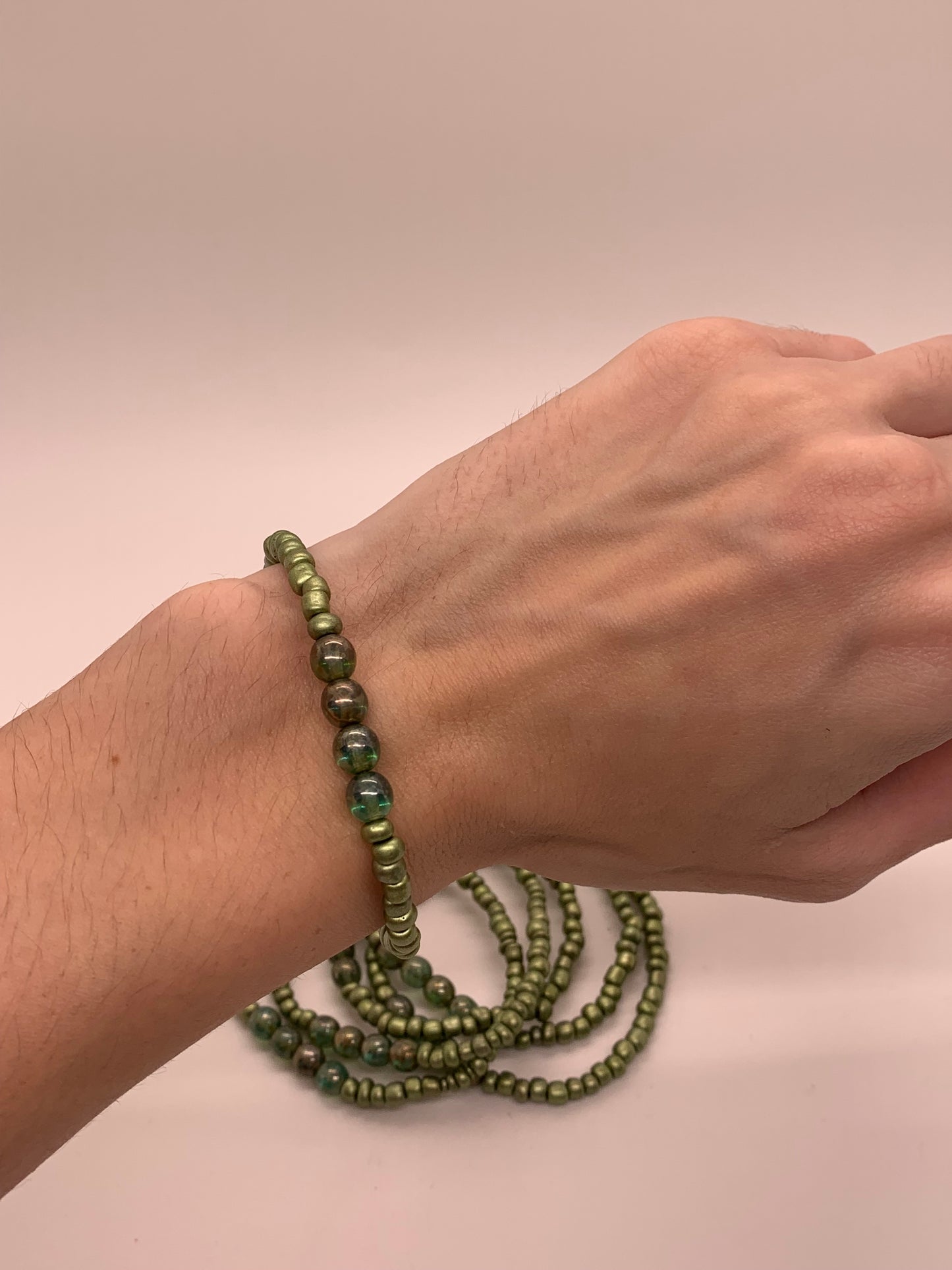 Glass Bead Bracelet | Green