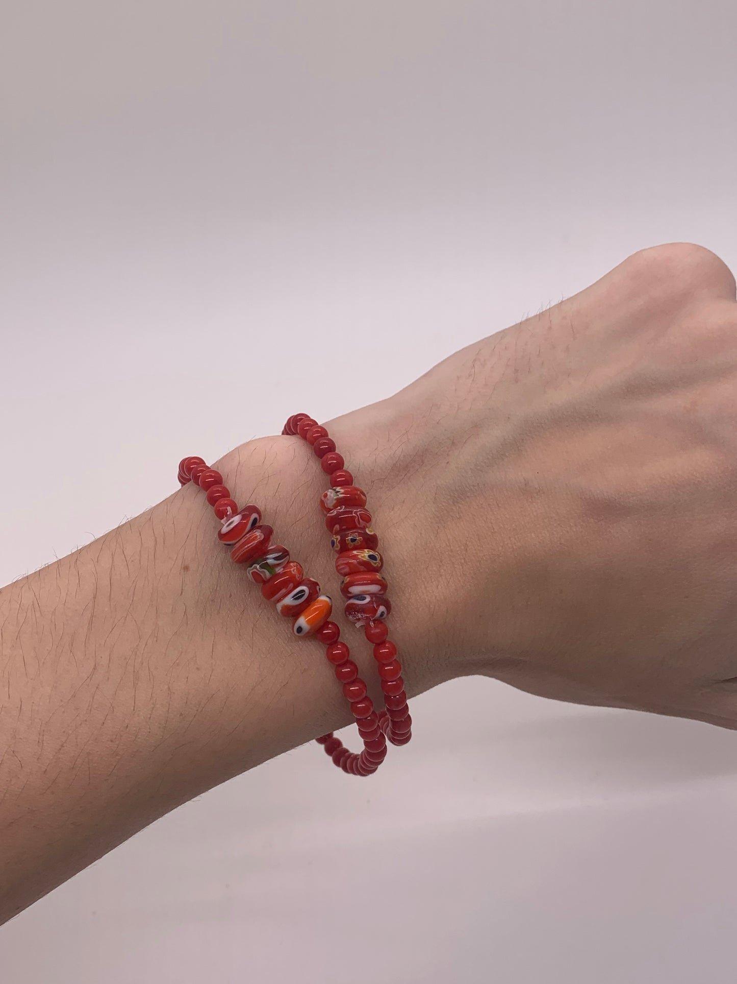 Glass Bead Bracelet | Red