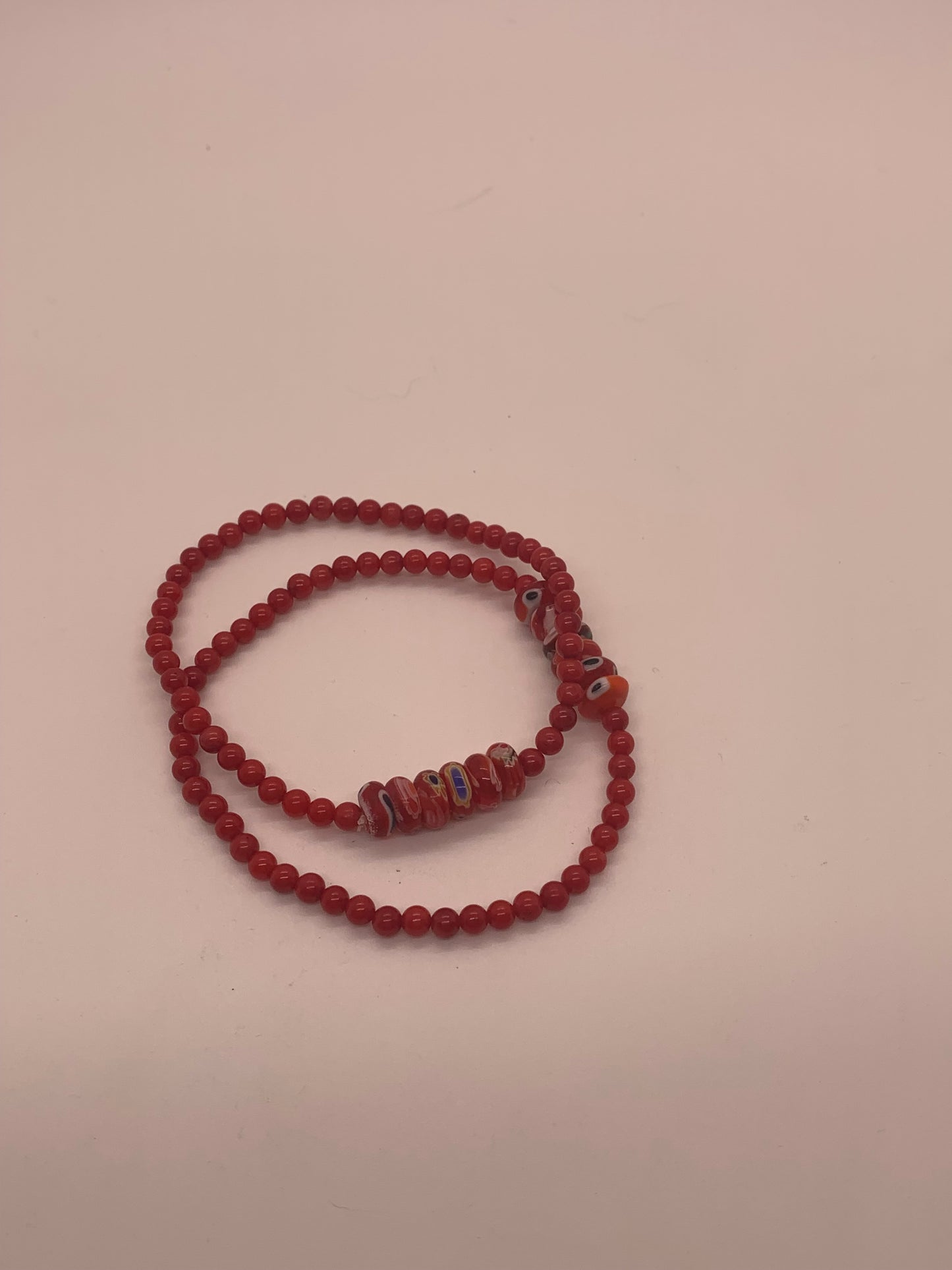 Glass Bead Bracelet | Red