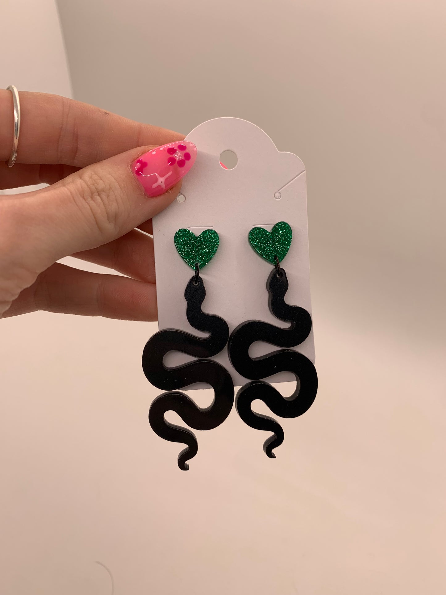 Love & Snakes Earrings | Green & Black