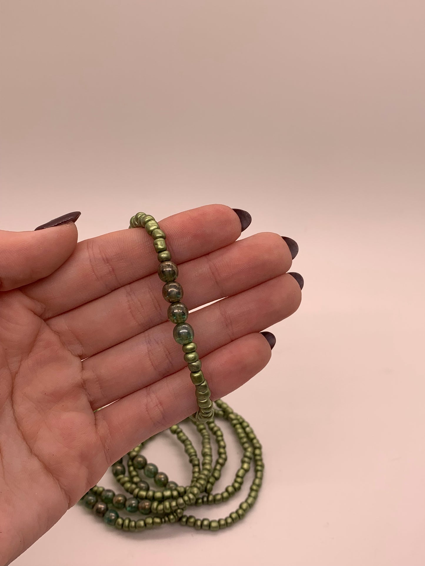 Glass Bead Bracelet | Green