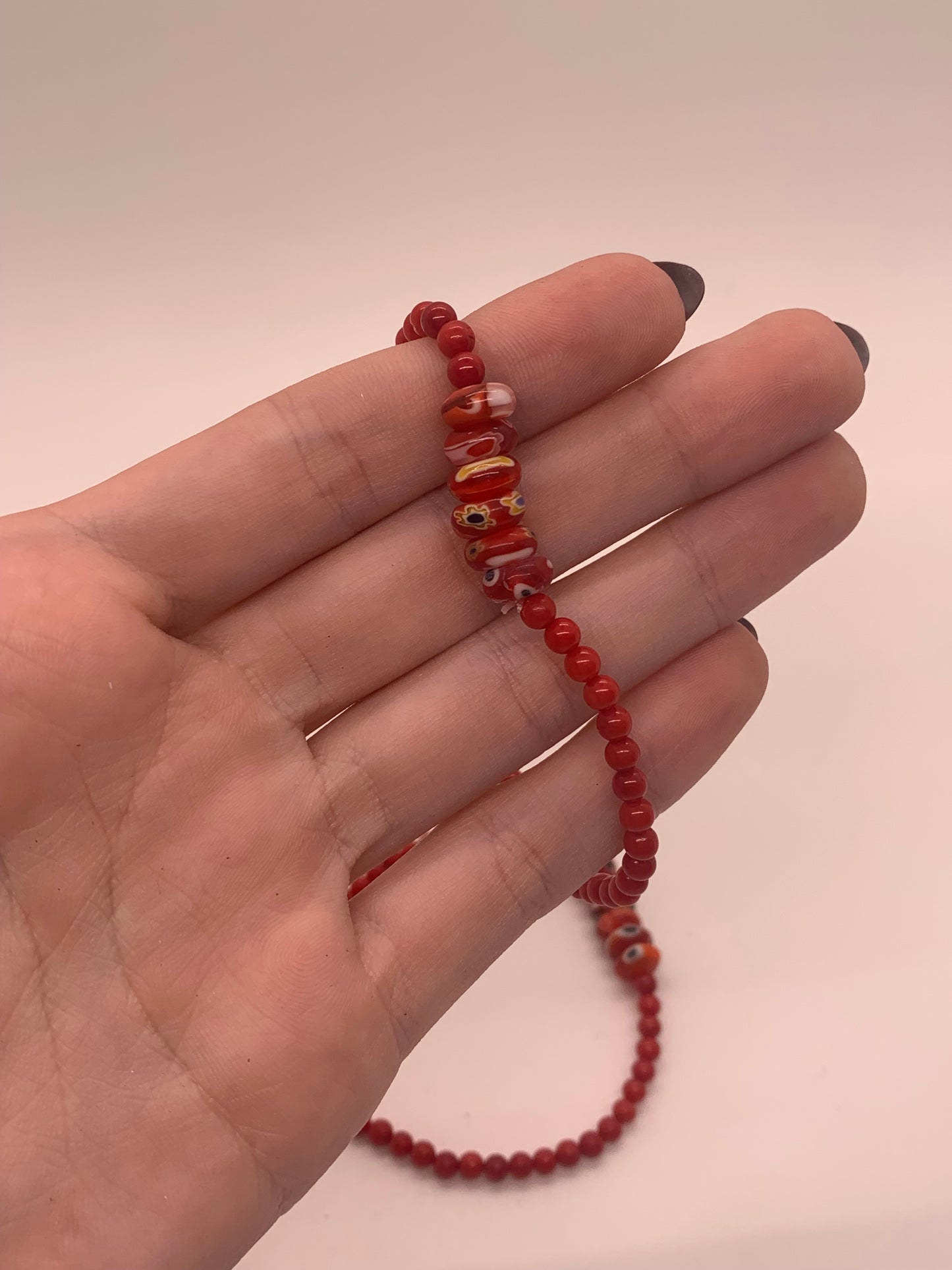 Glass Bead Bracelet | Red