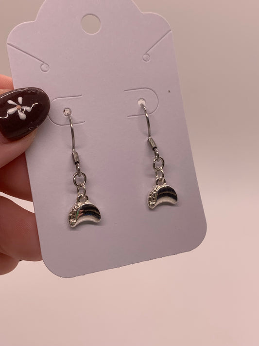 Mini Taco Earrings | Silver