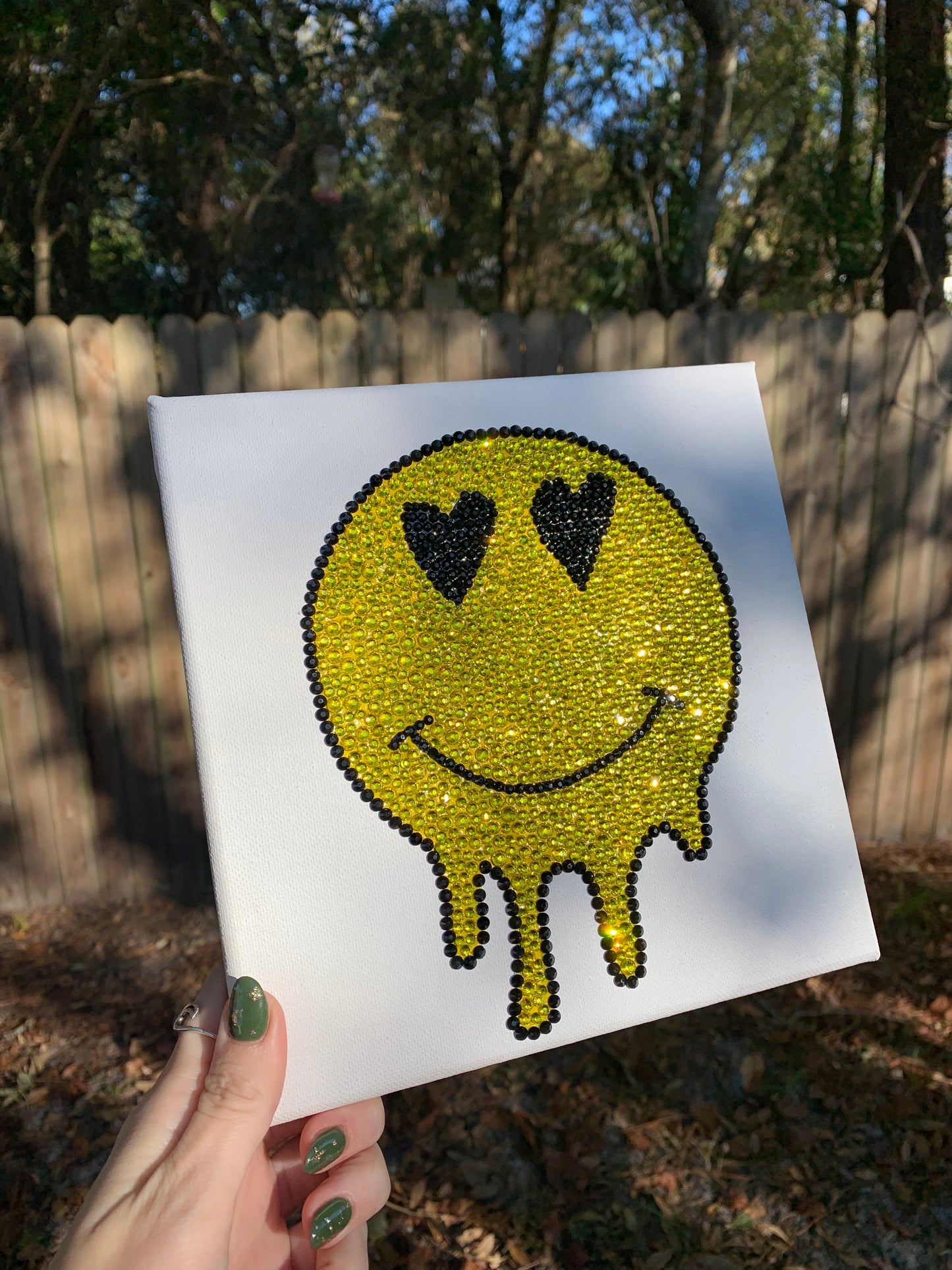 Bling Art | Melting Smiley | Yellow & Black