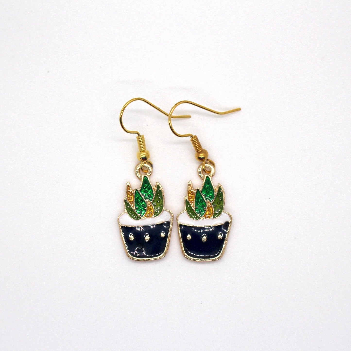 Succulent Charm Earrings | Gold