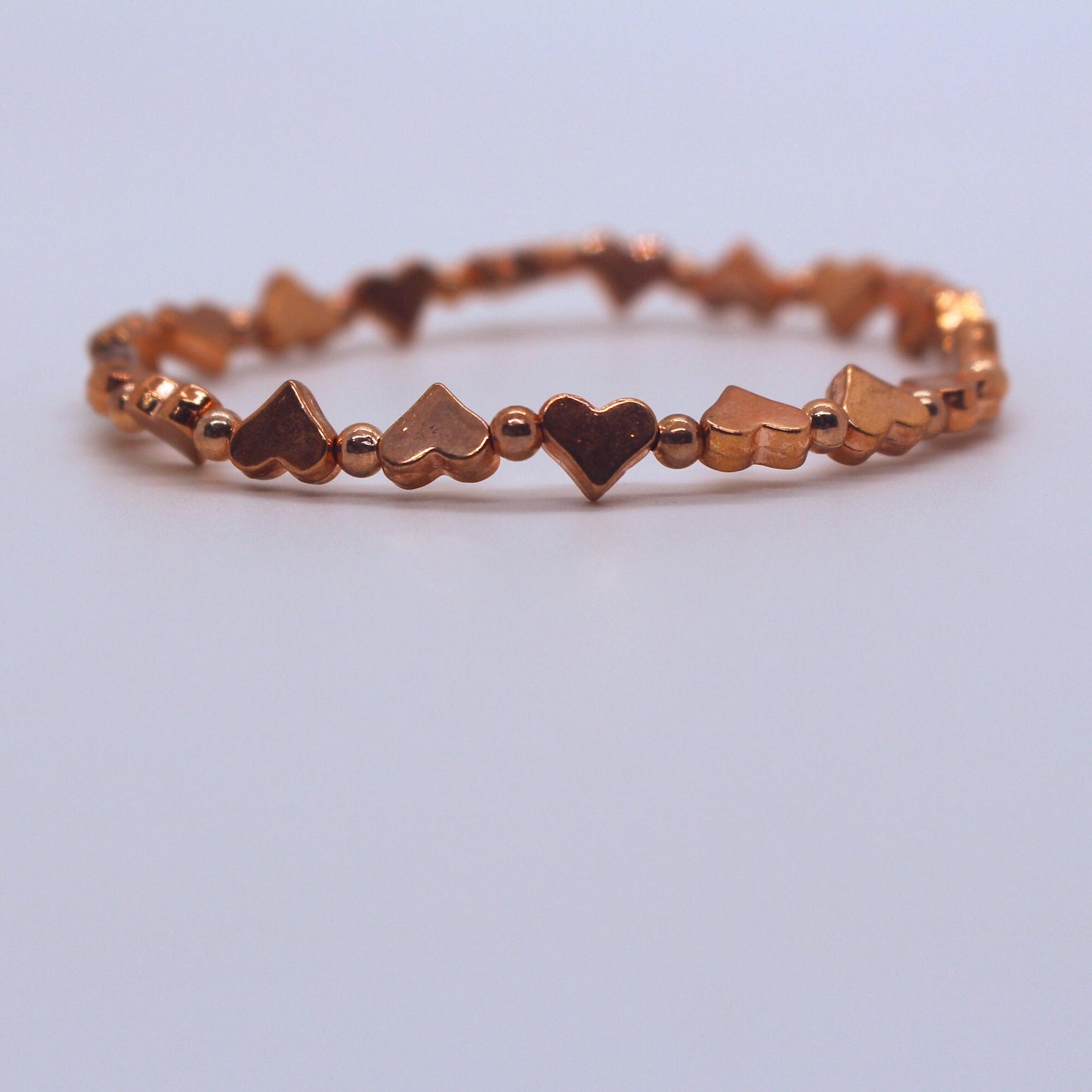 Heart Bracelet | Rose Gold | Metal