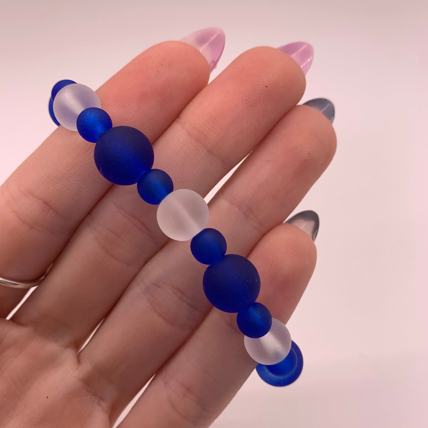 Beaded Bracelet | Blue & Clear