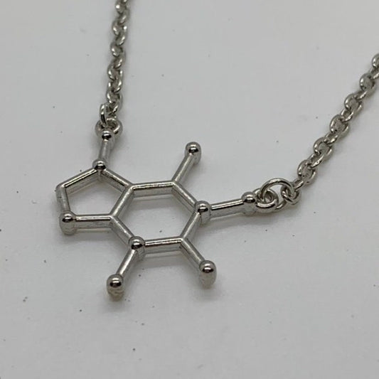 Caffeine Molecule Necklace | Silver