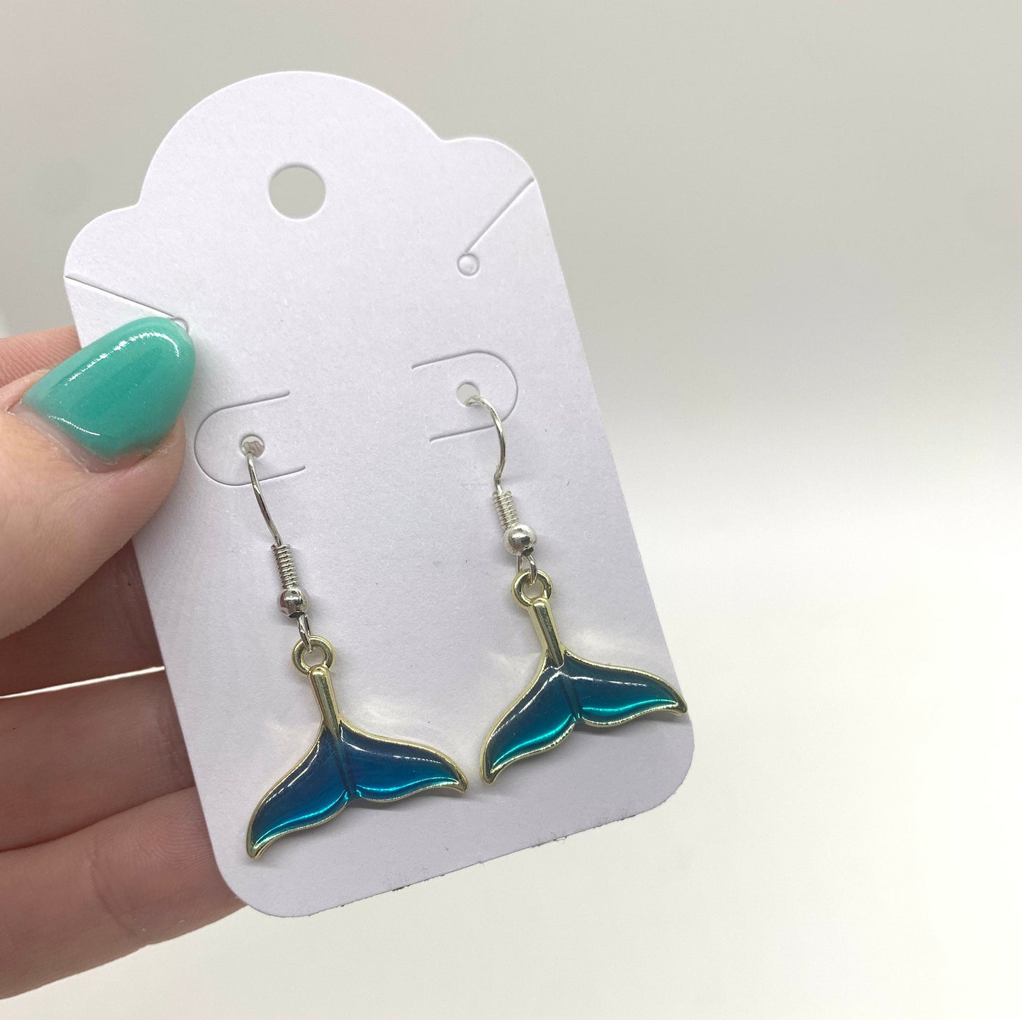 Mermaid Tail Earrings | Blue